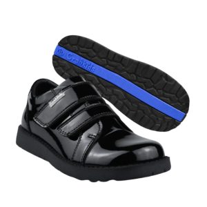 Boys Black Crabkids School Shoes